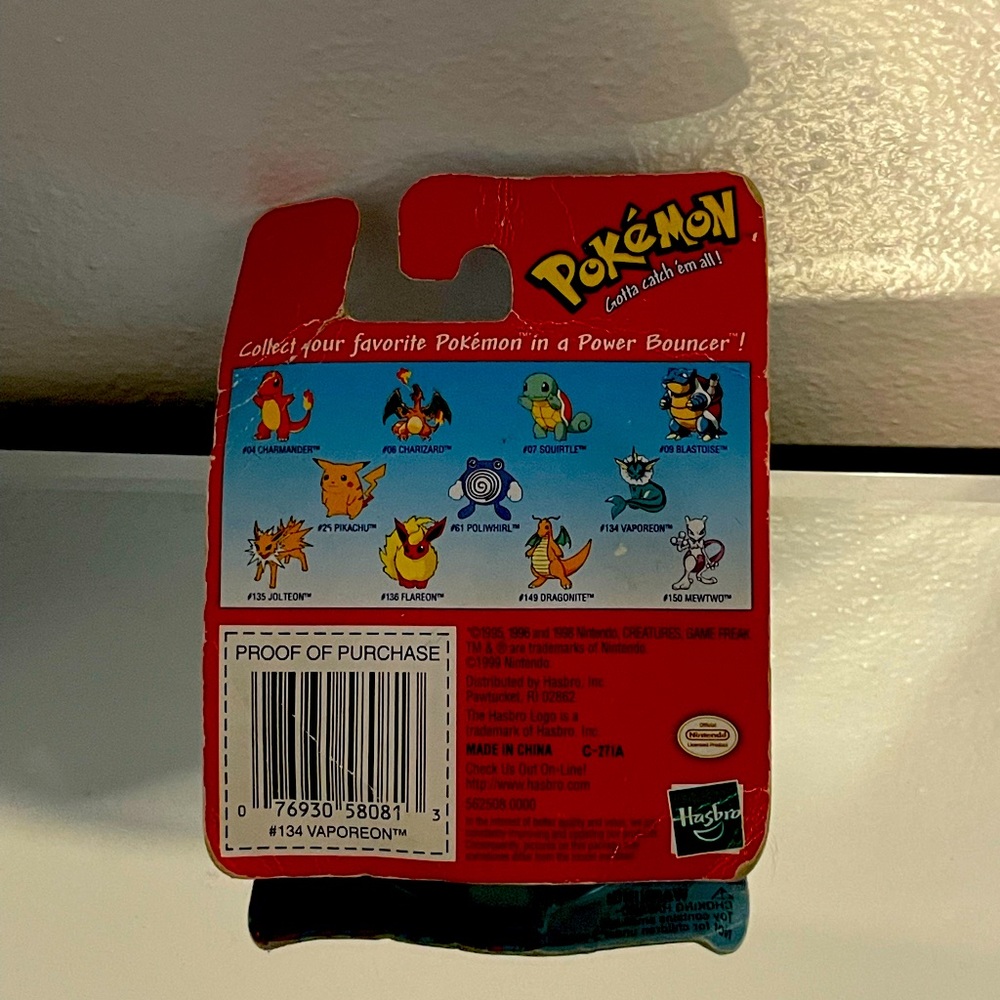 Vintage Nintendo Pokémon Vaporeon made in 1996-1999